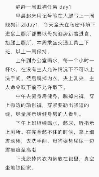 高中小母狗每日任务